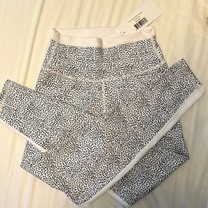 NWT ALLFENIX x Anthropologie Micro Cheetah (white) 7/8 leggings